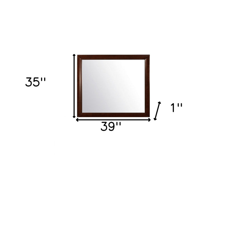 35" Merlot Framed Accent Mirror - Bed & Bath
