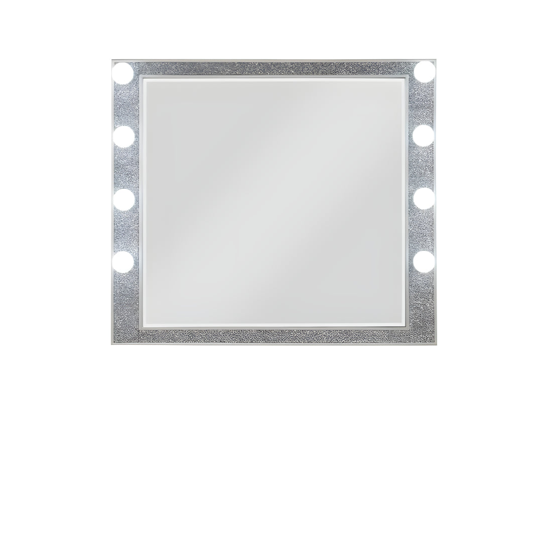 36" Square Wood Framed Mounted Dresser Mirror - Bed & Bath