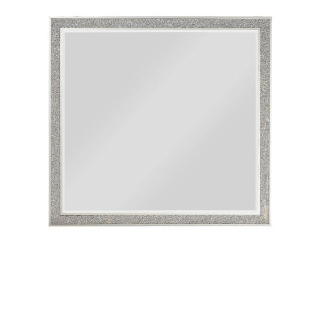 36" Square Wood Framed Mounted Dresser Mirror - Bed & Bath