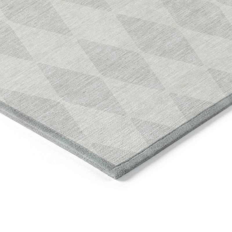 9' X 12' Ivory And Beige Geometric Washable Indoor Outdoor Area Rug