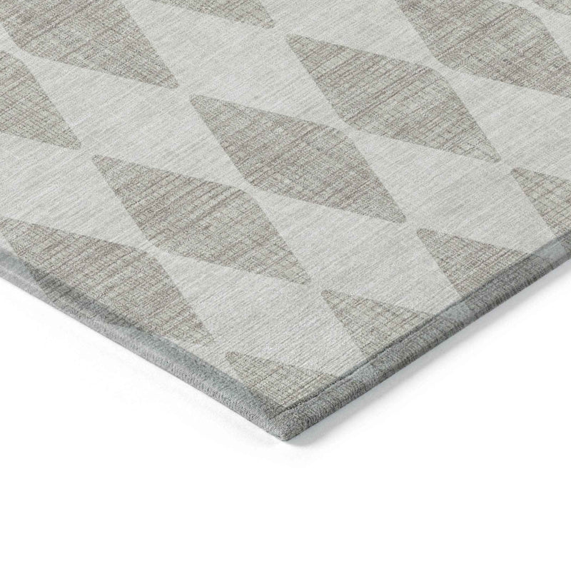 10' X 14' Beige Geometric Washable Indoor Outdoor Area Rug
