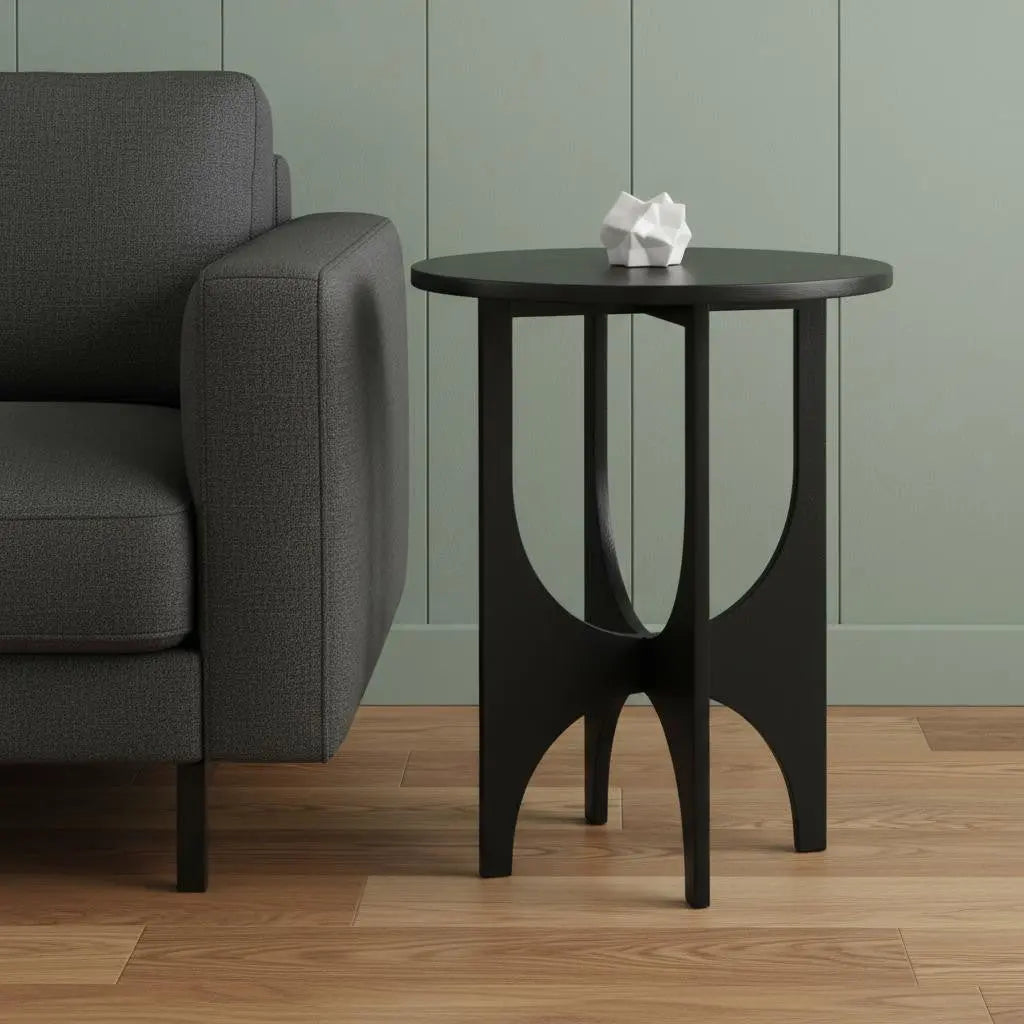 18" Black Iron and Metal Tray Table Homeroots Living Room