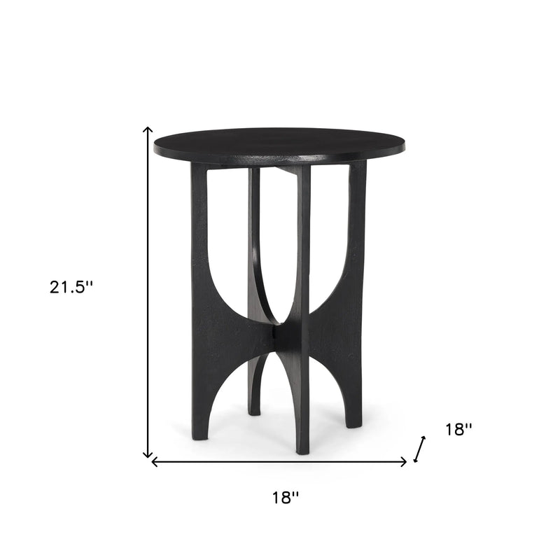 18" Black Iron and Metal Tray Table Homeroots Living Room