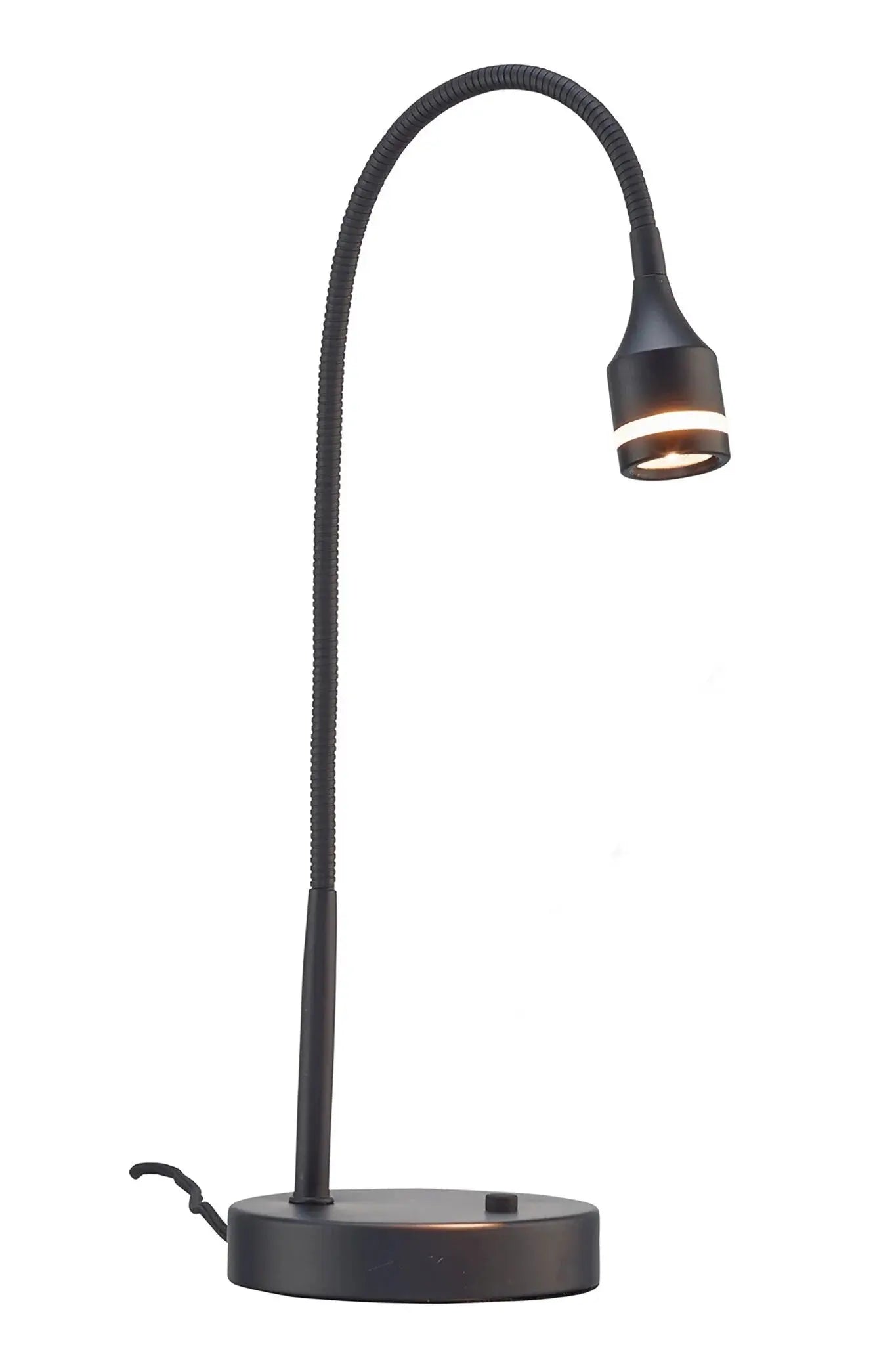 18" Black Metal Adjustable LED Desk Lamp Homeroots Lighting