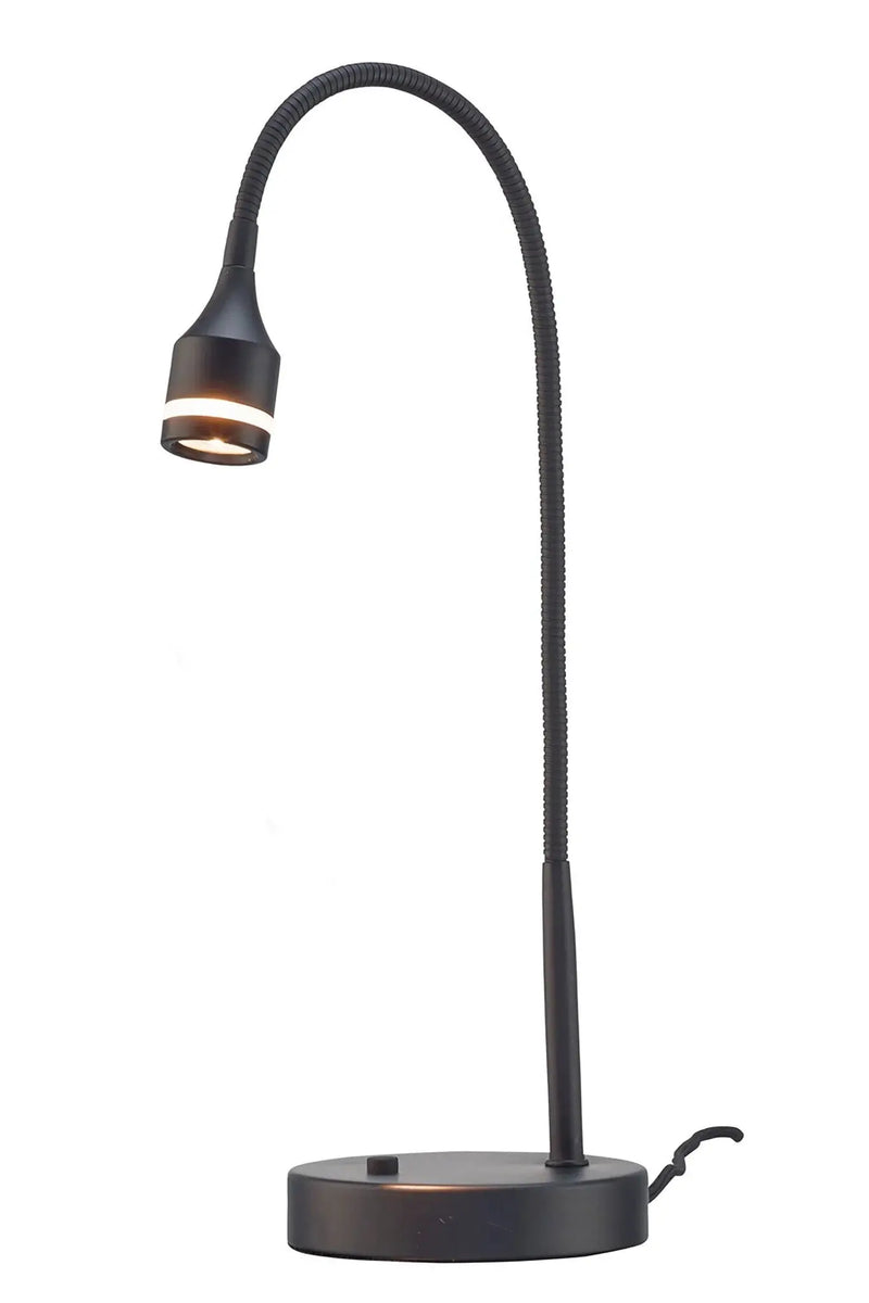 18" Black Metal Adjustable LED Desk Lamp Homeroots Lighting