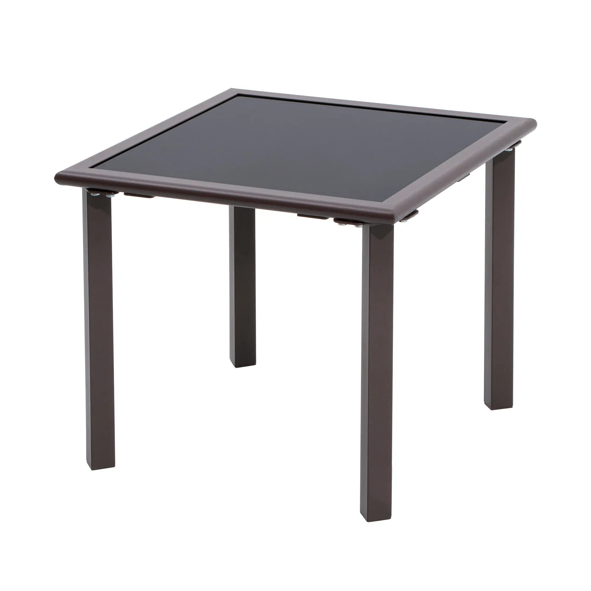 18" Black Square Glass Outdoor Side Table Homeroots Outdoor