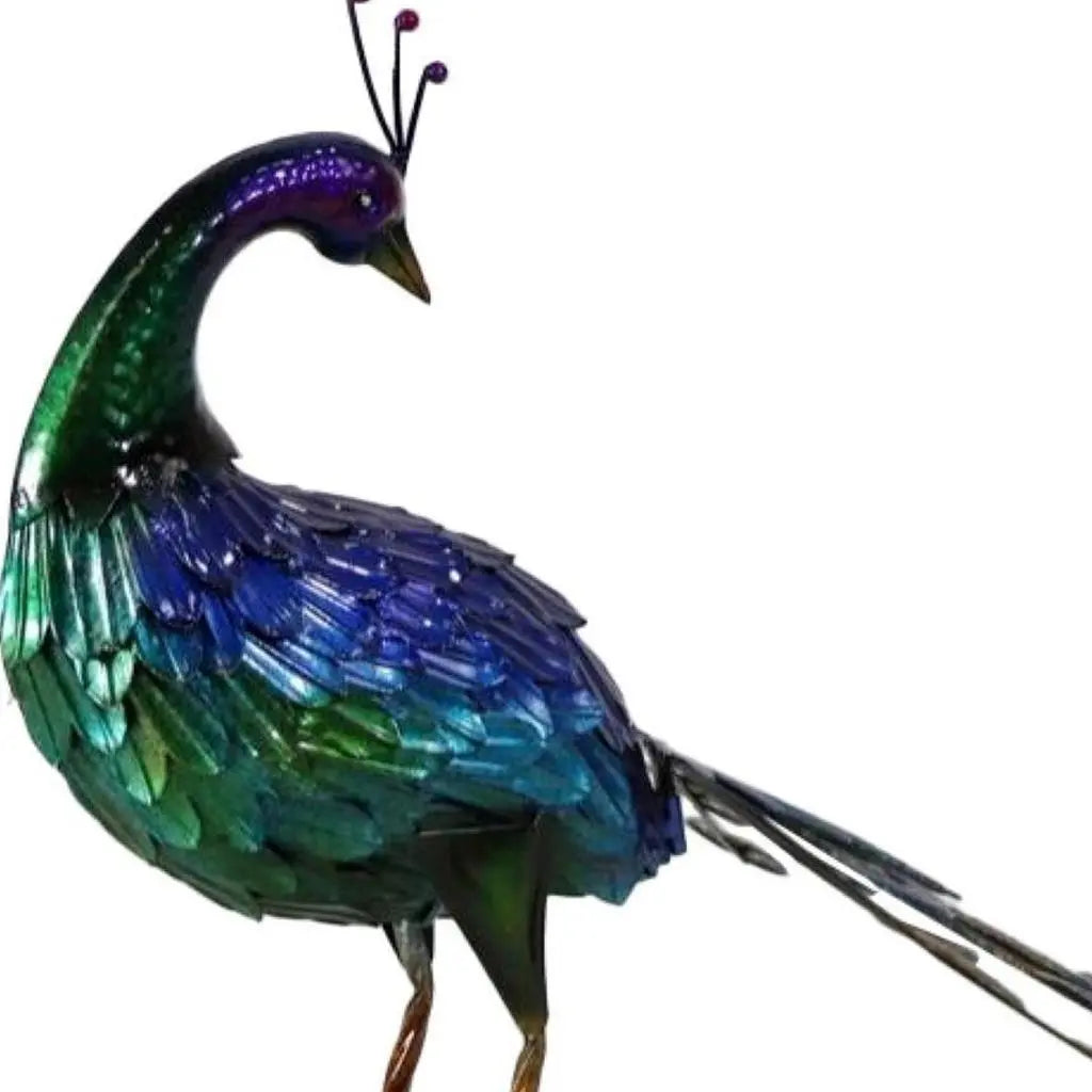 18" Blue And Green Metal Birds Garden Accents Accessories Homeroots Outdoor