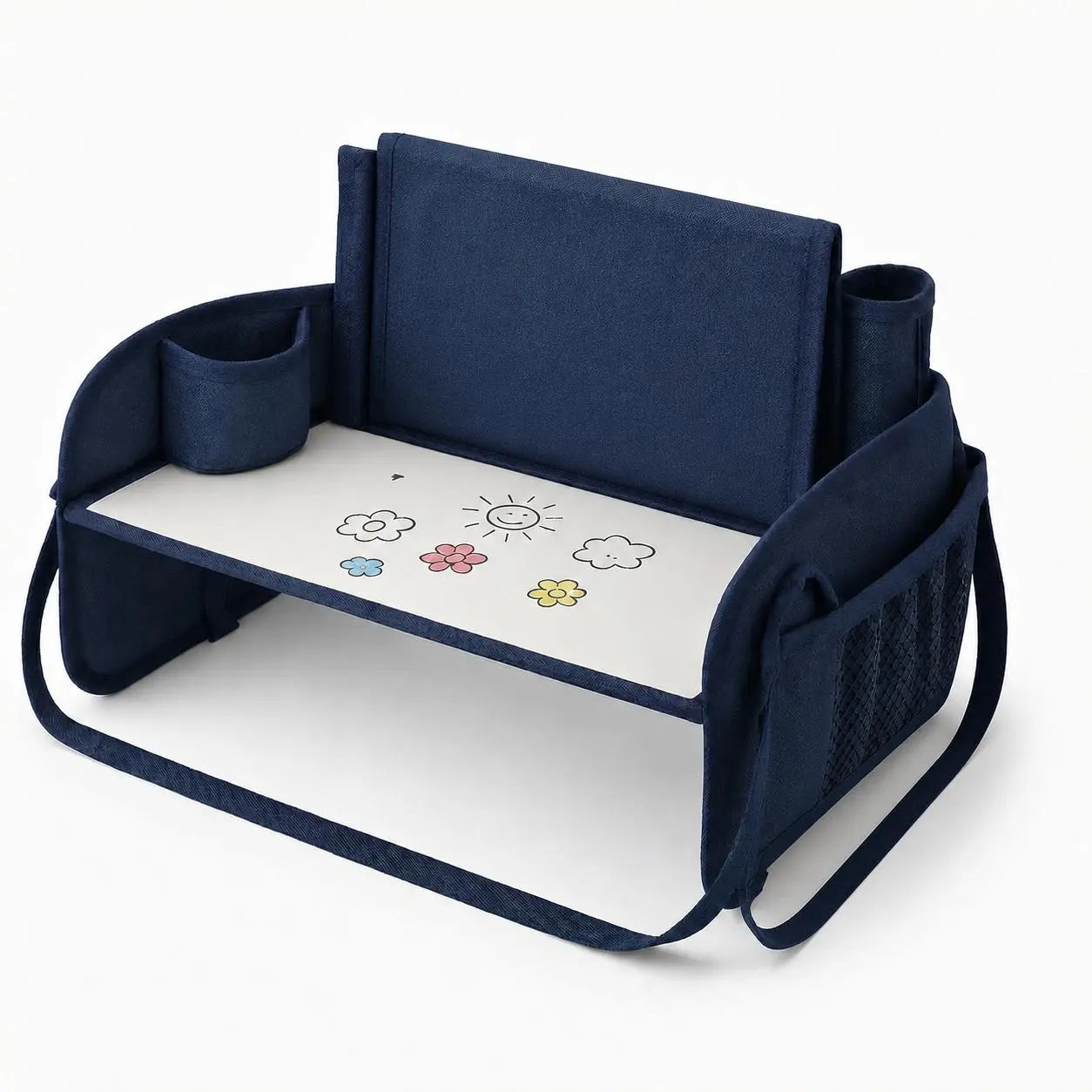 18" Blue Heavy Duty Plastic H-Shape Writing Desk Homeroots Office