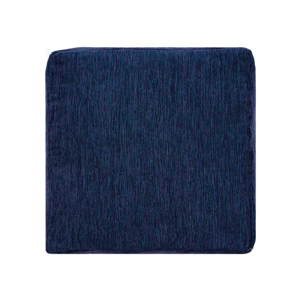 18" Blue Medallion Pouf Ottoman Homeroots Living Room