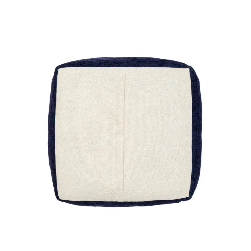 18" Blue Medallion Pouf Ottoman Homeroots Living Room