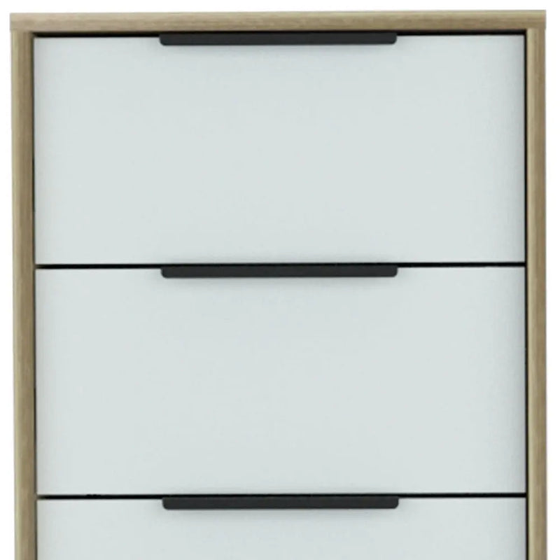 18" Brown And White Five Drawer Chest Homeroots Kitchen & Dining