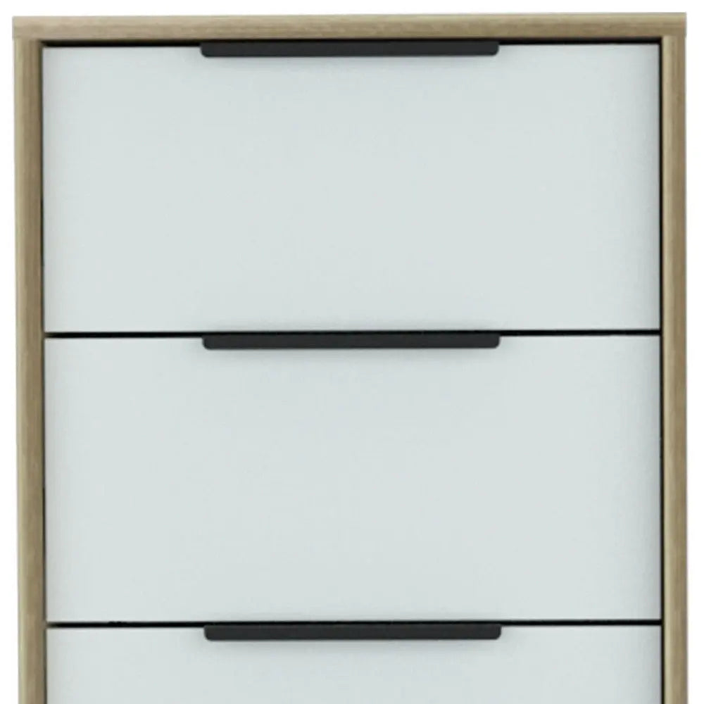 18" Brown And White Five Drawer Chest Homeroots Kitchen & Dining