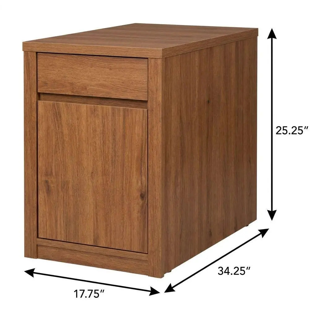 18" Brown Solid Wood Bathroom Storage Furniture Set Homeroots Organization