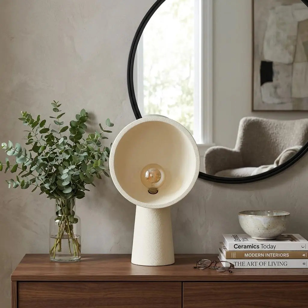 18" Clear Geometric Table Lamp With Globe Shade Homeroots Lighting