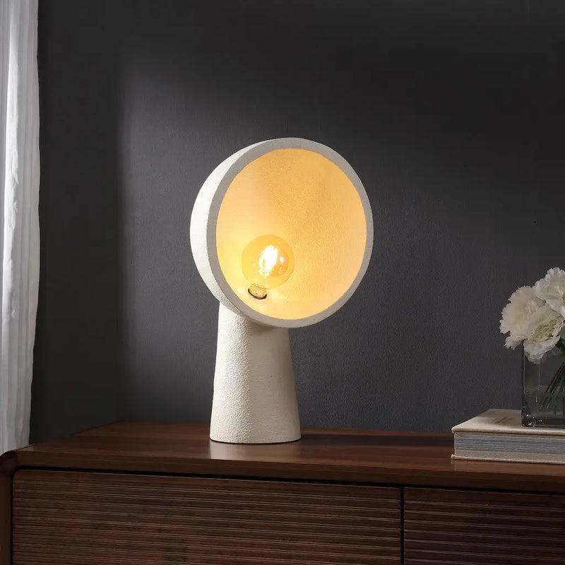 18" Clear Geometric Table Lamp With Globe Shade Homeroots Lighting