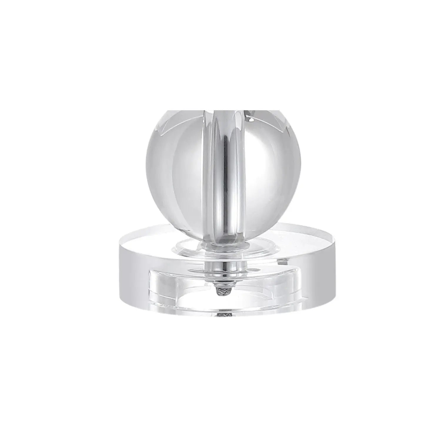 Clear acrylic ball lamp base with polished finish, stylish and modern design, perfect for contemporary decor.