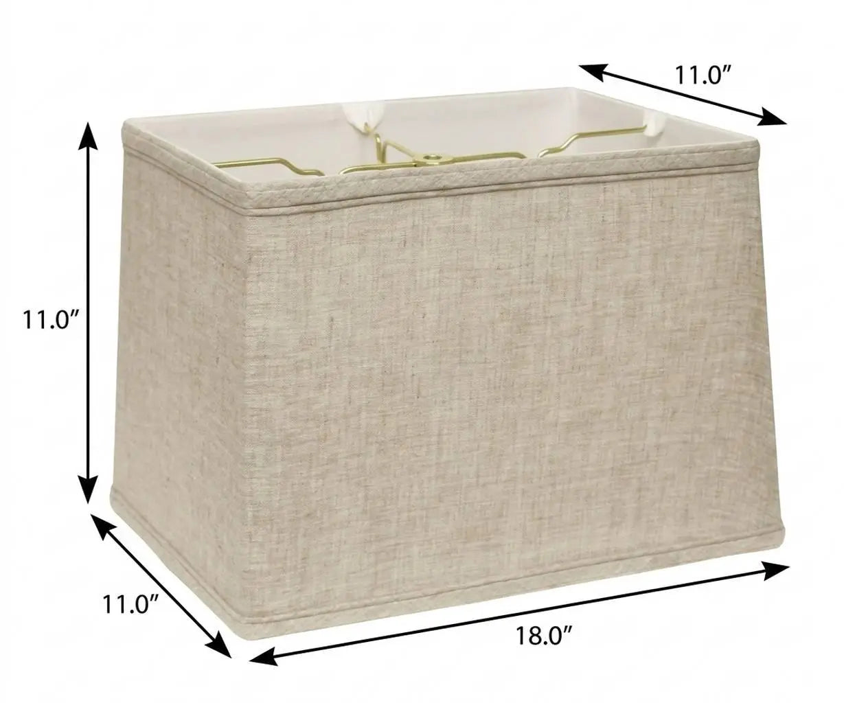 18" Cream Throwback Rectangle Linen Lampshade Homeroots Lighting