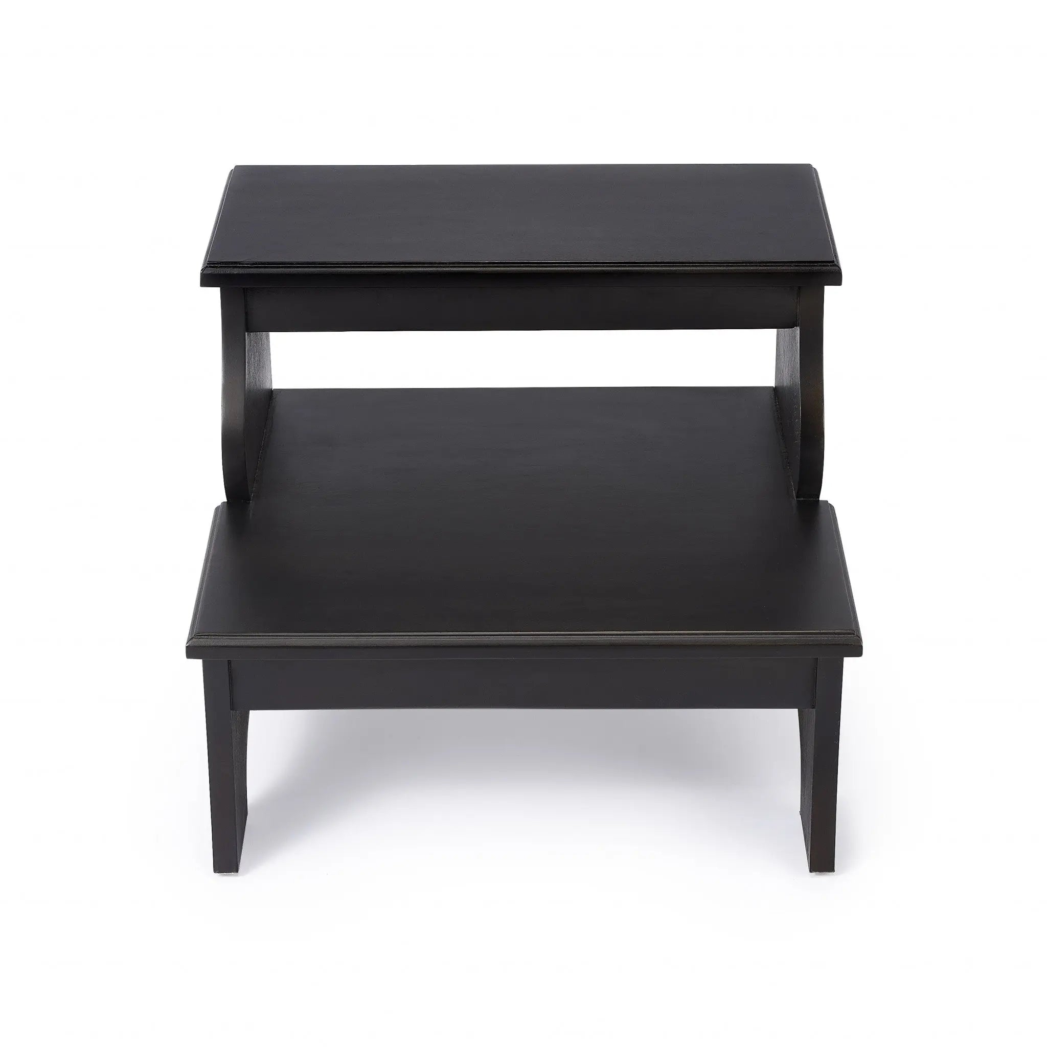 18" Dark Brown Solid and Manufactured Wood Footstool - GreatEagleInc