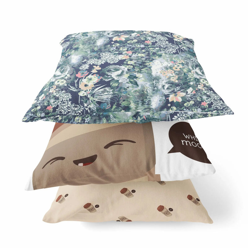 18" Gray Indigo Springtime Suede Throw Pillow Homeroots Home Decor