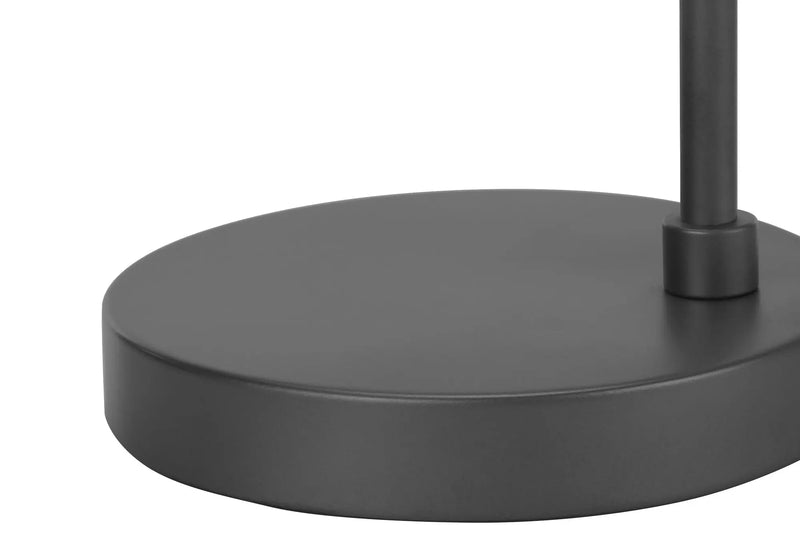 18" Gray Metal Round USB Table Lamp With Gray Cylinder Shade Homeroots Lighting