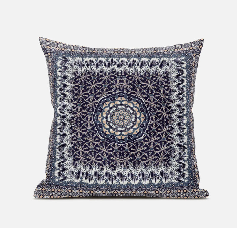 18” Gray Peach Holy Floral Suede Throw Pillow Homeroots Home Decor