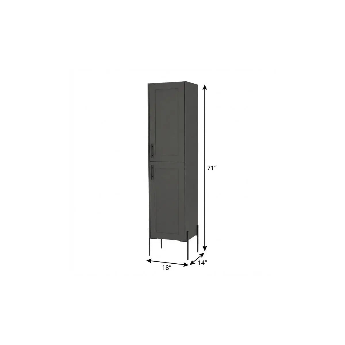 18" Gray Wood Freestanding Double Door Bathroom Vanity Homeroots Bed & Bath