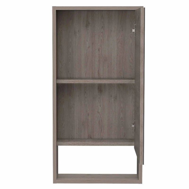 18" Light Gray Wood Floating Double Door Bathroom Vanity And Medicine Cabinet With Mirror Homeroots Bed & Bath