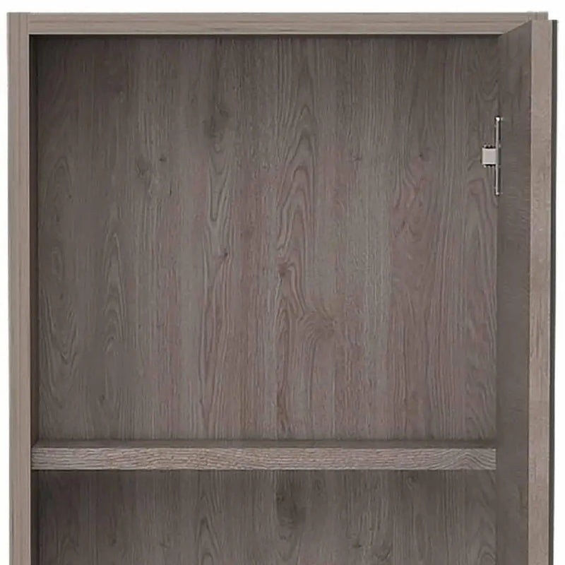 18" Light Gray Wood Floating Double Door Bathroom Vanity And Medicine Cabinet With Mirror Homeroots Bed & Bath