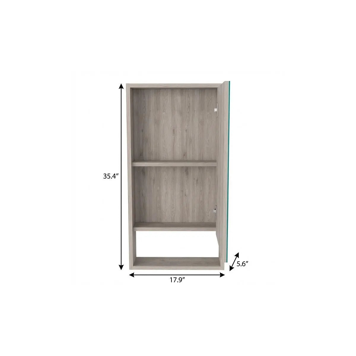 18" Light Gray Wood Floating Single Door Bathroom Vanity And Medicine Cabinet With Mirror Homeroots Bed & Bath
