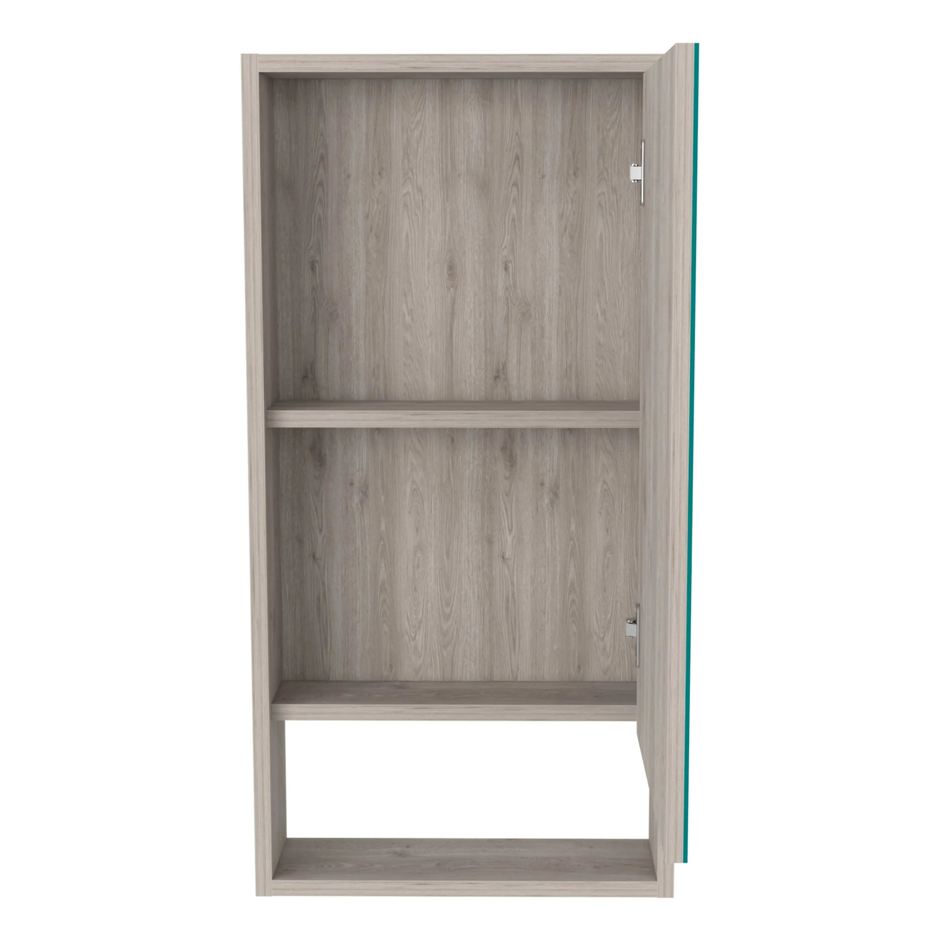18" Light Gray Wood Floating Single Door Bathroom Vanity And Medicine Cabinet With Mirror Homeroots Bed & Bath