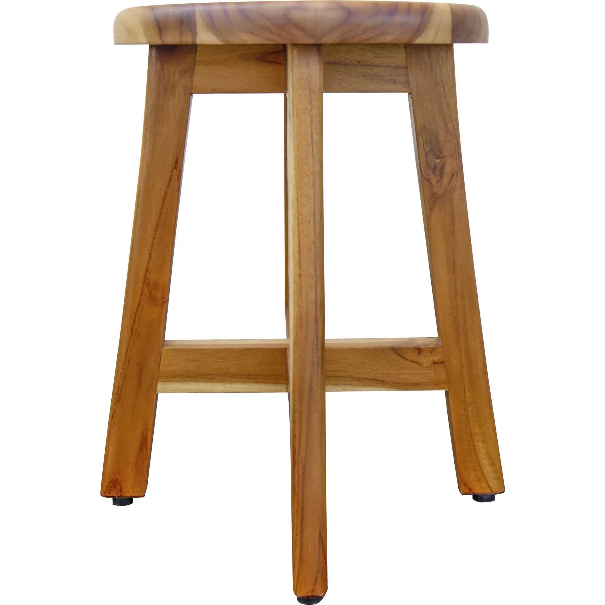18" Natural Brown Backless Bar Chair Homeroots Bed & Bath