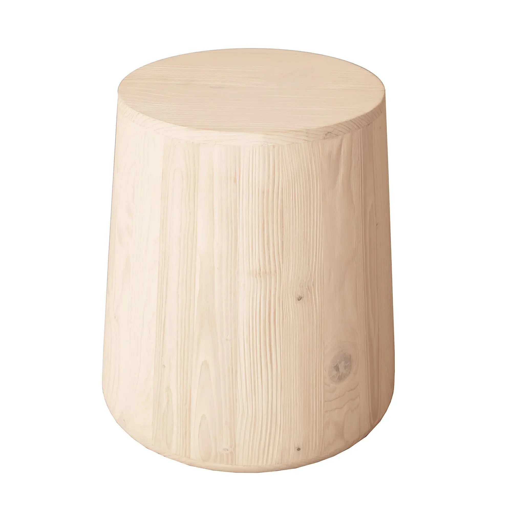 18" Natural Solid Wood Round End Table Homeroots Living Room