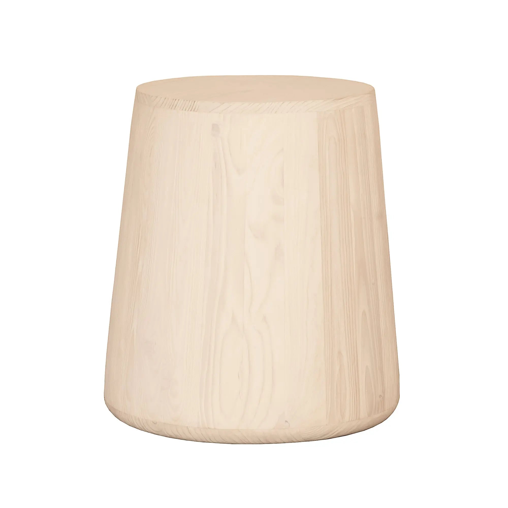 18" Natural Solid Wood Round End Table Homeroots Living Room