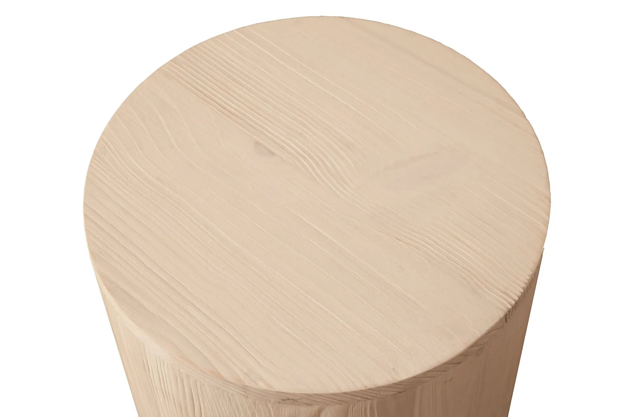 18" Natural Solid Wood Round End Table Homeroots Living Room
