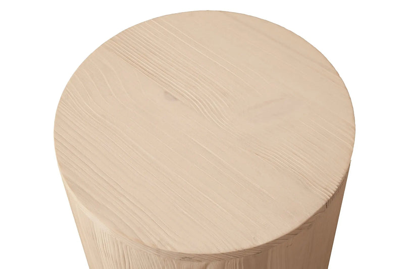 18" Natural Solid Wood Round End Table Homeroots Living Room