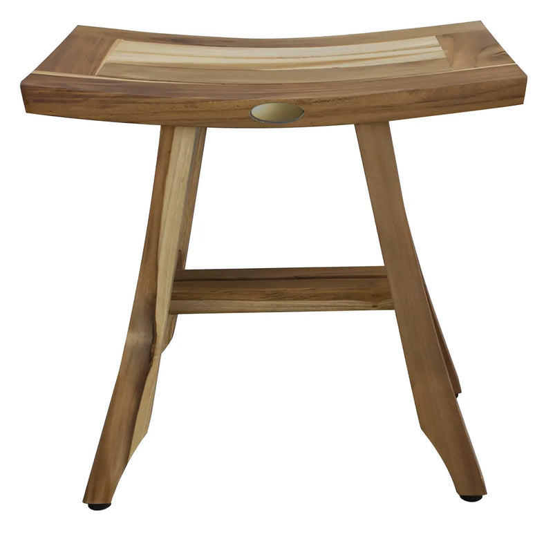 18" Natural Teak Rectangular Shower Bench Homeroots Bed & Bath