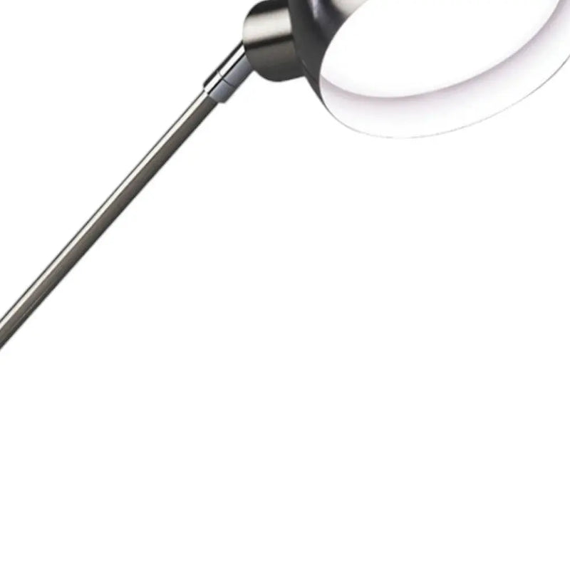 18" Nickel Metal Adjustable Swing Arm LED Desk Lamp With USB Homeroots Lighting