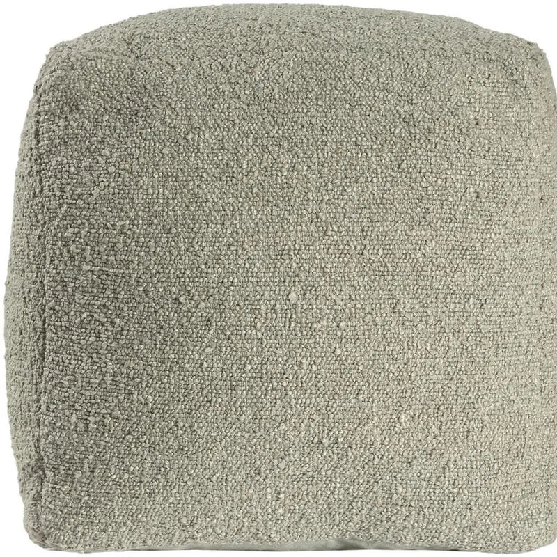 18" Sage Boucle Pouf Ottoman Homeroots Living Room