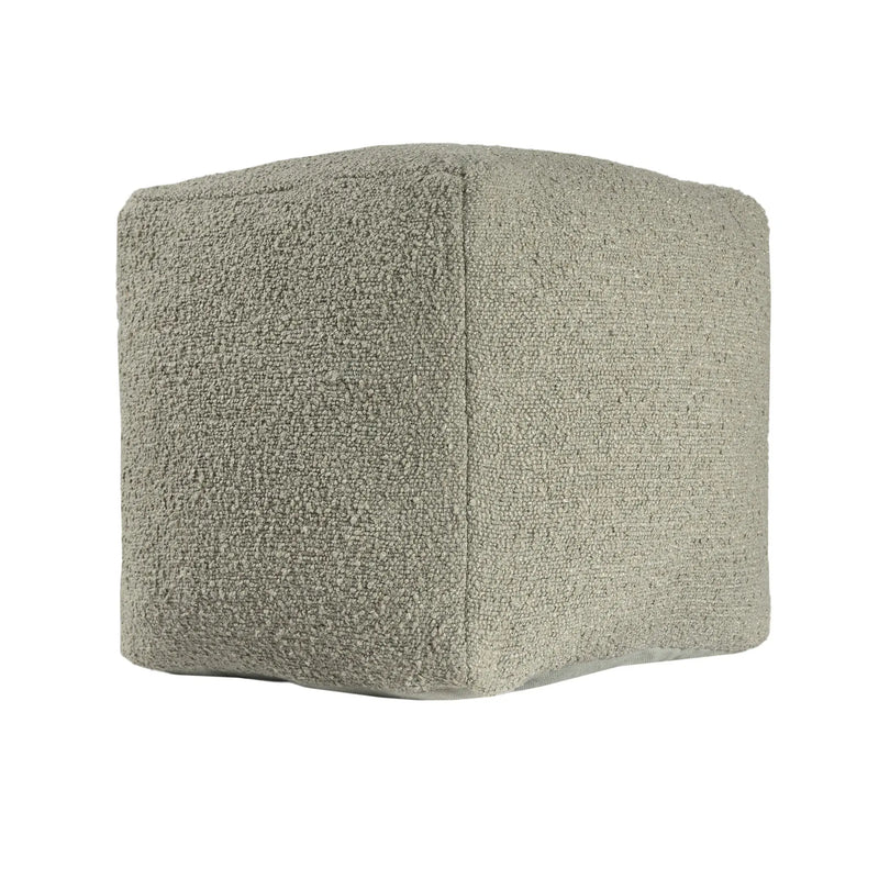 18" Sage Boucle Pouf Ottoman Homeroots Living Room