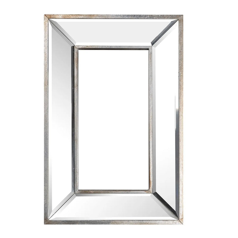 18" Silver Beveled Glass Framed Accent Mirror - GreatEagleInc
