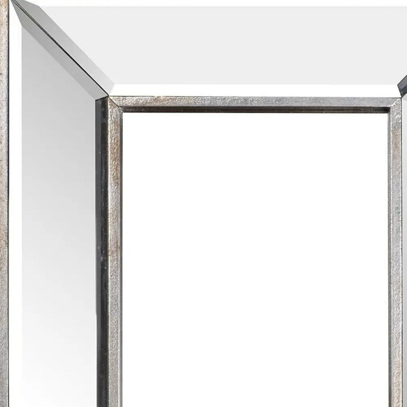 18" Silver Beveled Glass Framed Accent Mirror - GreatEagleInc