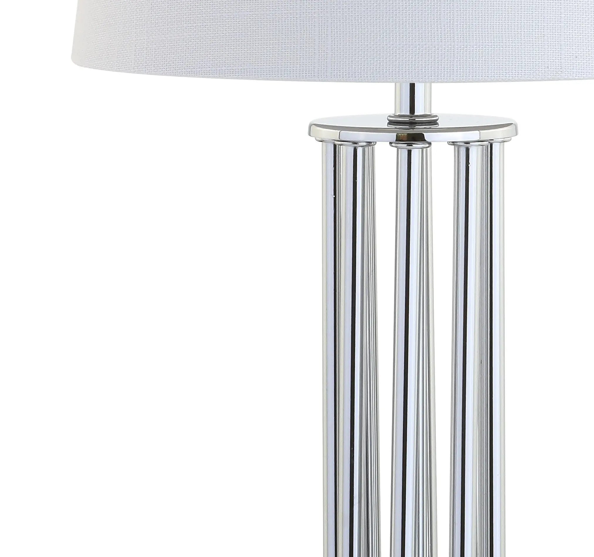 18" Silver Novelty Column Lamp With Empire Shade Homeroots Lighting