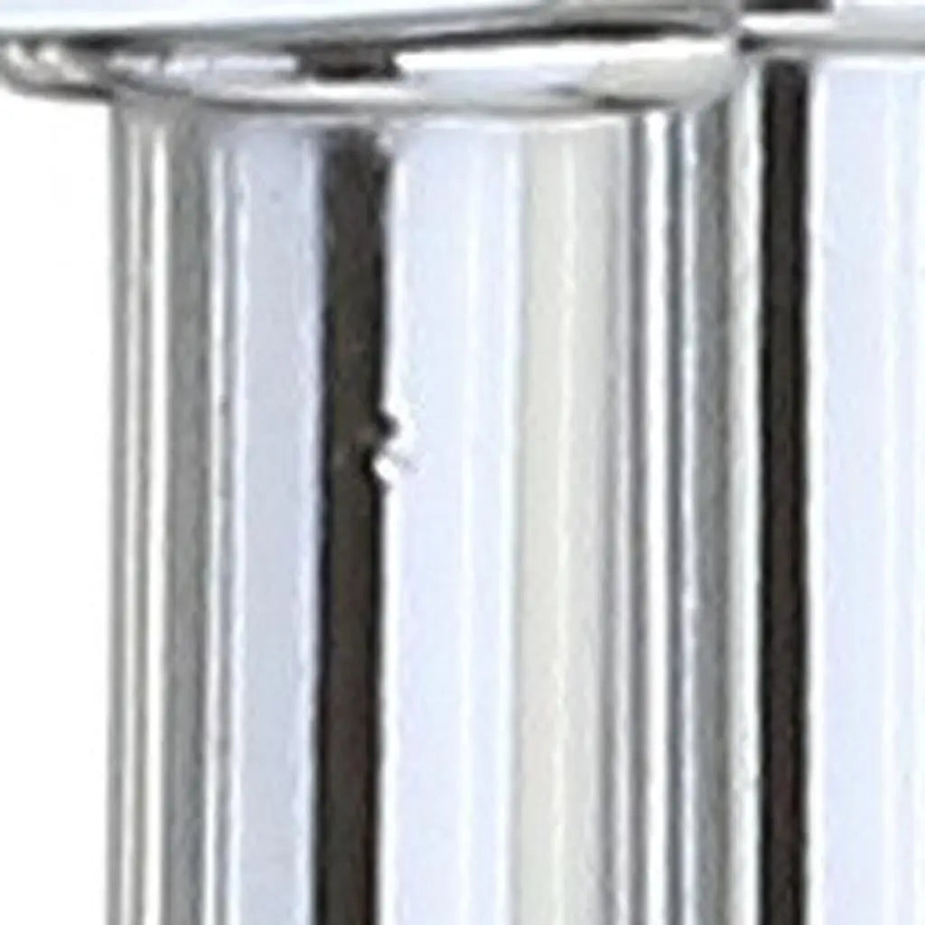18" Silver Novelty Column Lamp With Empire Shade Homeroots Lighting