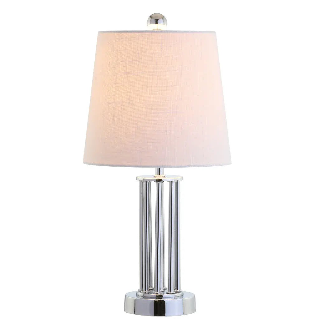 18" Silver Novelty Column Lamp With Empire Shade Homeroots Lighting