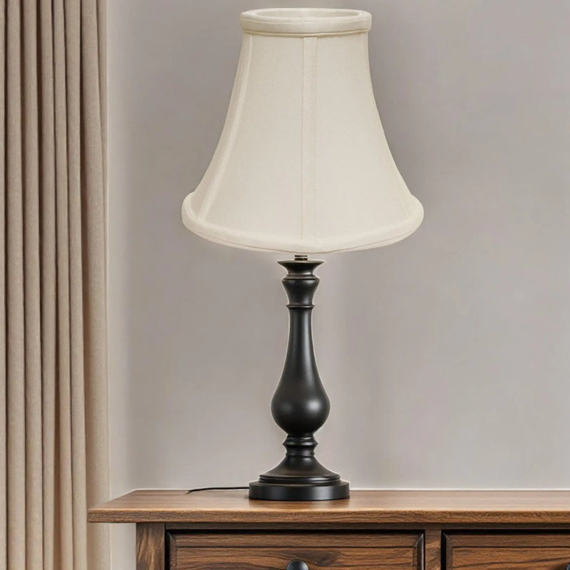 18" White Premium Bell Monay Shantung Lampshade Homeroots Lighting