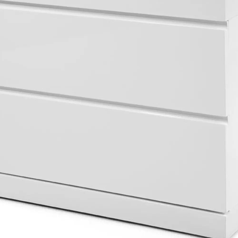 18" White Wood Two Drawer Nightstand Homeroots Bed & Bath
