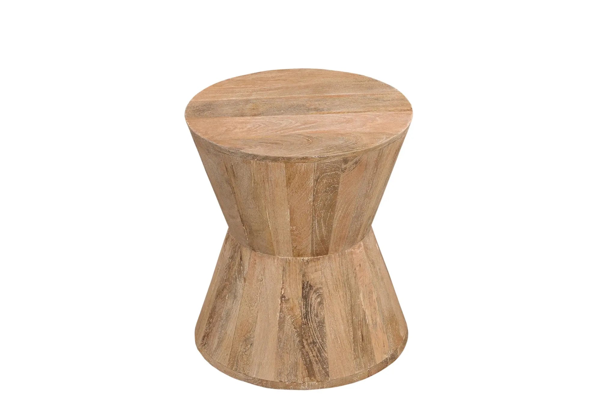 18" Wood Brown And Brown Wood Solid Wood Round End Table Homeroots Living Room