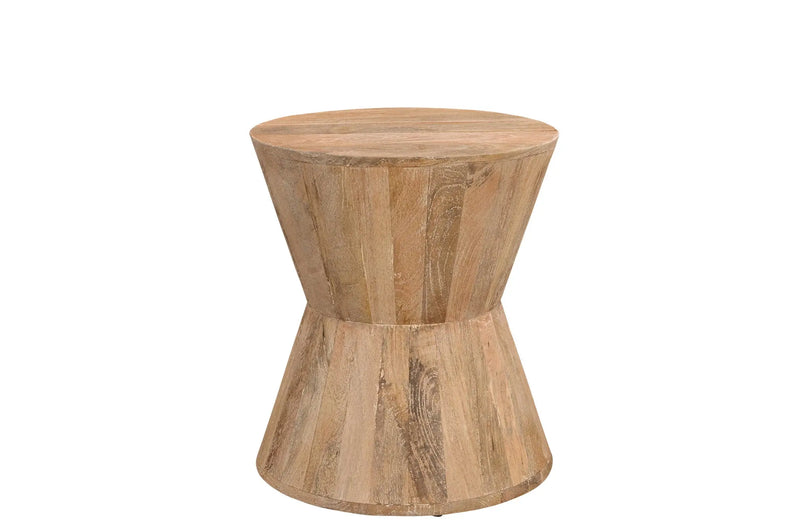 18" Wood Brown And Brown Wood Solid Wood Round End Table Homeroots Living Room