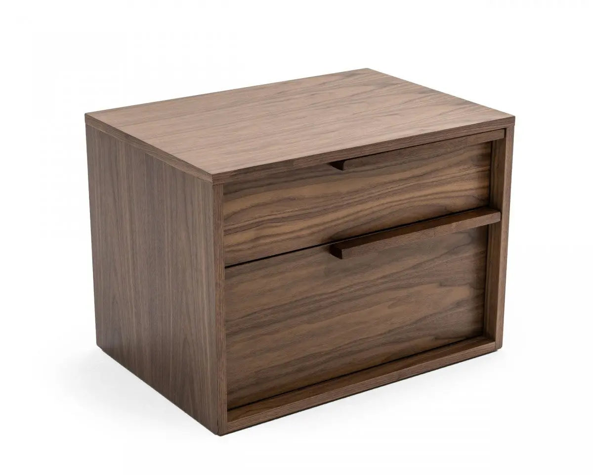 18" Wood Two Drawer Nightstand Homeroots Bed & Bath