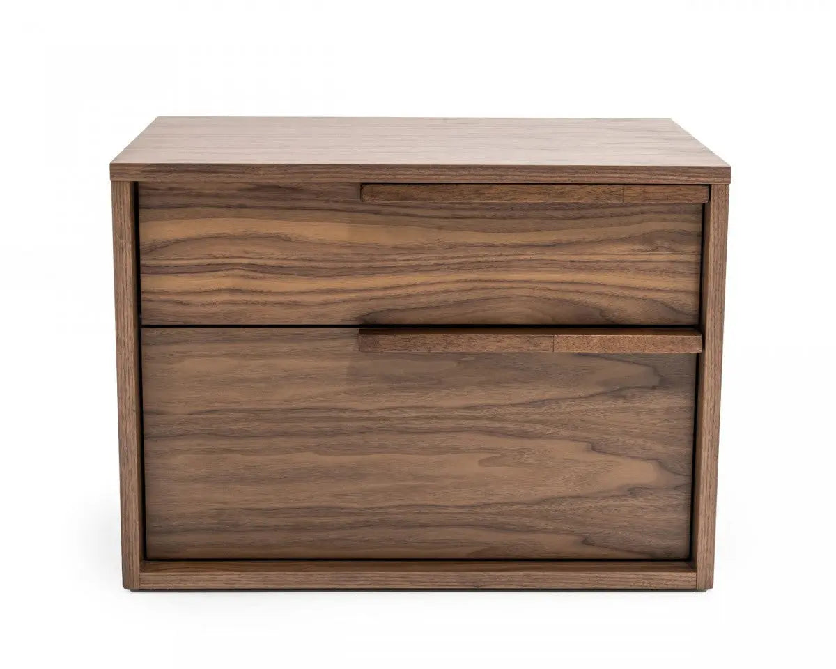 18" Wood Two Drawer Nightstand Homeroots Bed & Bath